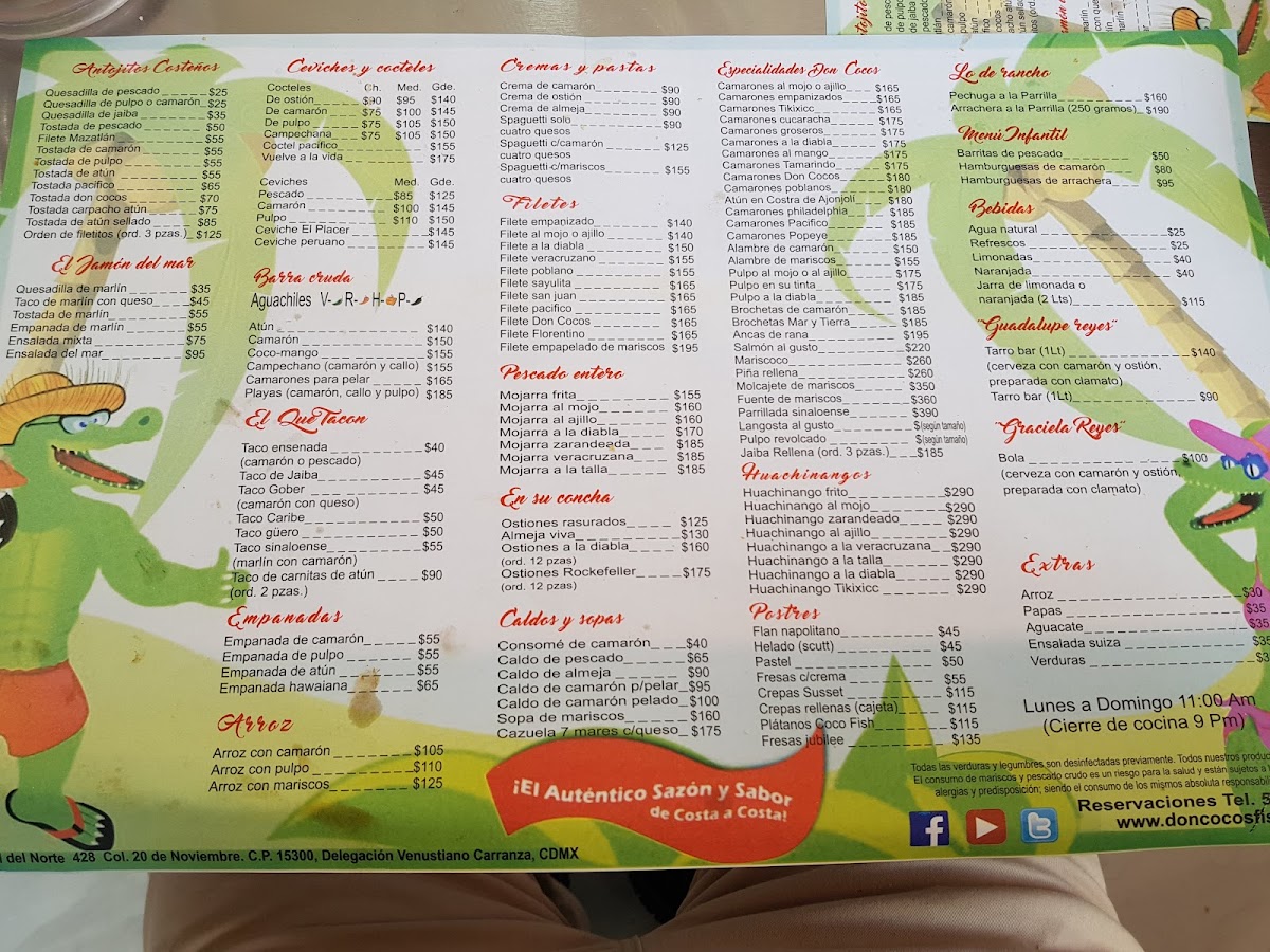 Don Coco & Fish Menu - Image 3